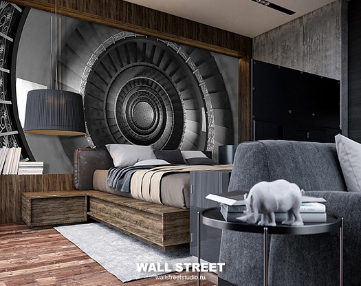 Фотообои в интерьере артикул Grayscale 30, ОТТЕНКИ СЕРОГО / GRAYSCALE, Wall street